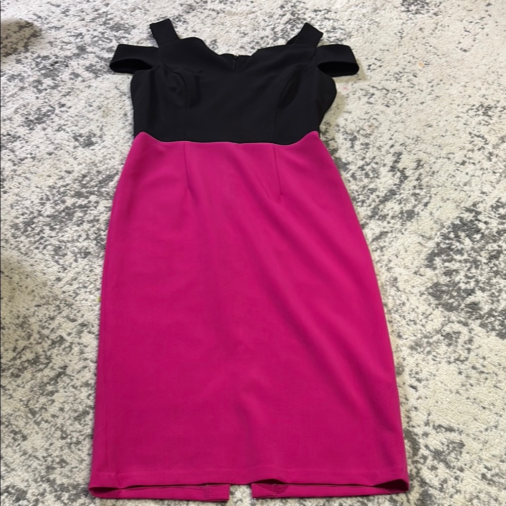 Elegant Black and Pink Women's Dress